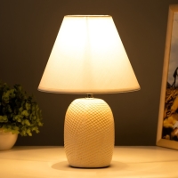 Настольная лампа "Лоренза" Е14 40Вт белый 20х20х28,5 см RISALUX Настольная лампа "Лоренза" Е14 40Вт белый 20х20х28,5 см RISALUX