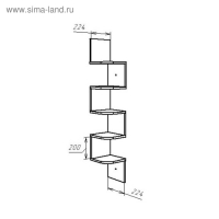Полка угловая навесная Лофт, 224х224х1280, Дуб сонома Полка угловая навесная Лофт, 224х224х1280, Дуб сонома