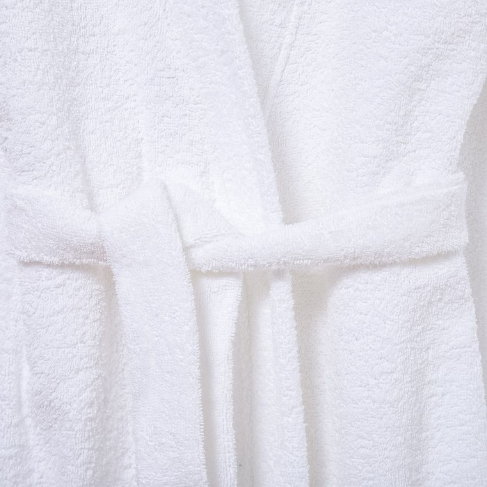 Халат махровый Экономь и Я, мужской размер 56-58 цвет белый, 100% хлопок с AIRO, 320 г/м2
