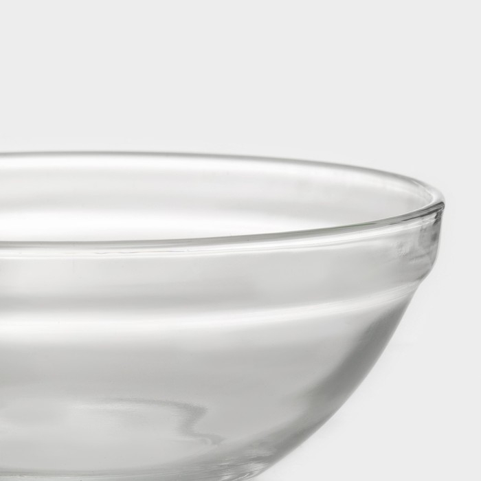 Набор стеклянных салатников с крышками Доляна &laquo;Классика&raquo;, 5 предметов: 100 мл, 200 мл, 300 мл, 400 мл, 850 мл, цвет фиолетовый