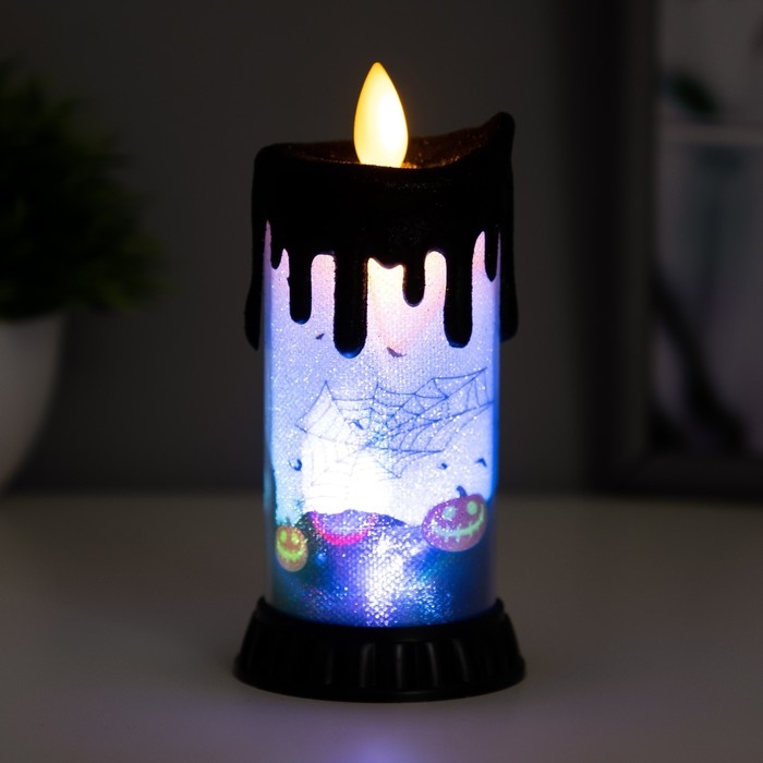 Ночник "Хэллоуин" LED RGB от батареек LR44    6х6х10 см RISALUX