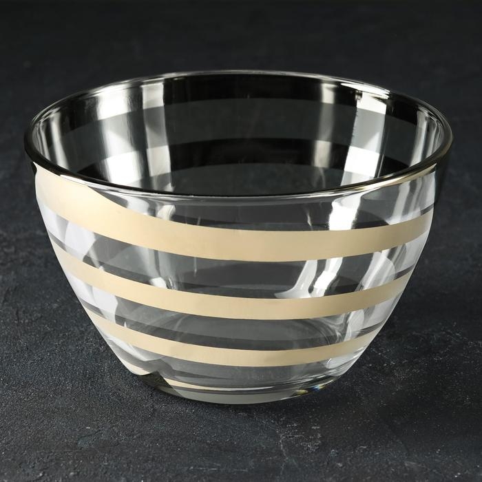 Салатник &laquo;Серпантин&raquo;, 1,75 л, цвет напыления золотой