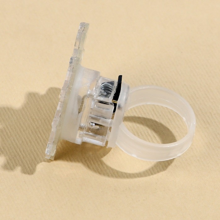 Кольцо детское с огоньком на Хэллоуин &laquo;Паутина&raquo;, безразмерное.