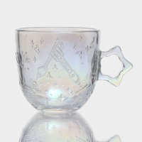 Набор кружек стеклянных &laquo;Космос&raquo;, 4 предмета: 300/300/250/300 мл, цвет перламутровый