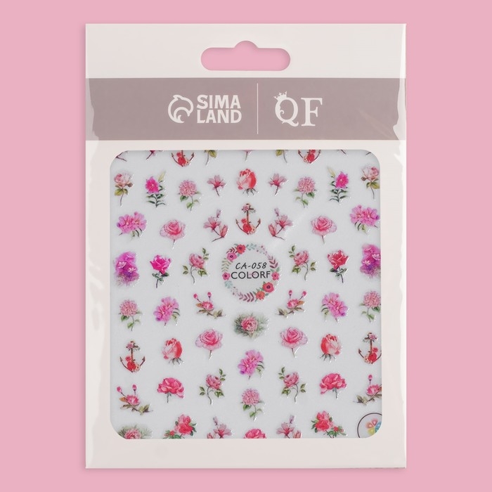 Наклейки для ногтей «Розы», разноцветные Наклейки для ногтей «Розы», разноцветные