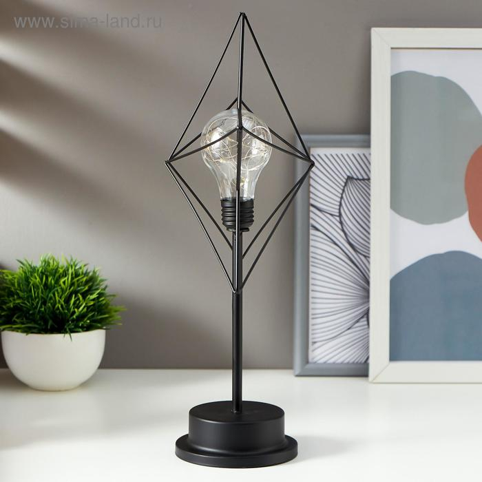 Ночник 16128/1 LED от батареек 3хАА черный 11х22х36,5 см RISALUX Ночник 16128/1 LED от батареек 3хАА черный 11х22х36,5 см RISALUX