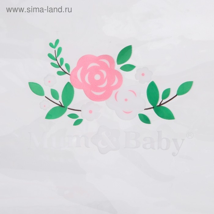 Сумка в роддом с косметичкой &laquo;Лебеди&raquo;, набор 2 шт., 50х31/36х25, цвет прозрачный/розовый, Mum&Baby