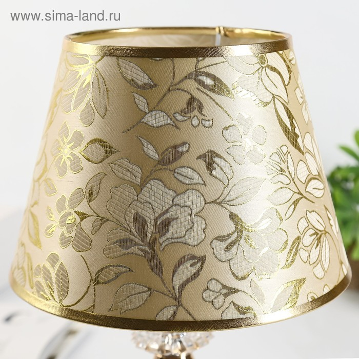 Лампа настольная с подсветкой "Кристал" 1х40Вт Е27 золото 26х26х39 см RISALUX