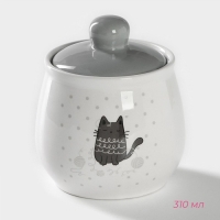 Набор сервировочный Доляна &laquo;Уютные коты&raquo;, 2 предмета: молочник 270 мл, сахарница 310 мл