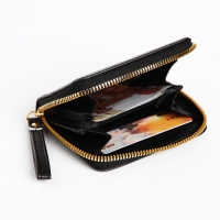 Кошелёк детский на молнии, цвет чёрный Кошелёк детский на молнии, цвет чёрный