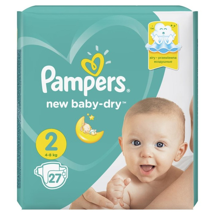 Подгузники Pampers New Baby-Dry, размер 2, 27 шт. Подгузники Pampers New Baby-Dry, размер 2, 27 шт.