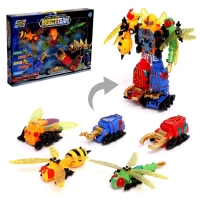 Набор инерционных роботов &laquo;Команда насекомых&raquo;, трансформируются, собираются в одного робота