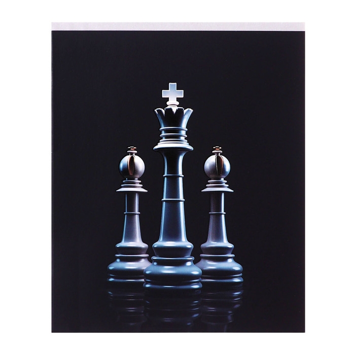 Комплект тетрадей из 4 штук, 96 листов в клетку Calligrata Комплект тетрадей из 4 штук, 96 листов в клетку Calligrata "Шахматы", обложка мелованный картон, матовая ламинация + выборочный УФ-лак, блок офсет