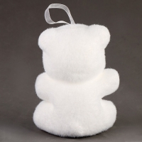 Игрушка из пенопласта &laquo;Мишка&raquo; с красным бантиком, 11 см