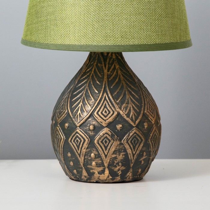 Лампа настольная 38046/1 E14 40Вт черно-золотой 23х23х32 см RISALUX