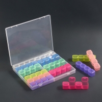 Органайзер для декора, 14 блоков, 4 ячейки, 21 &times; 17,5 &times; 2,7 см, разноцветный