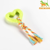 Игрушка "Сердечко с канатом", 7 см, жёлтое Игрушка "Сердечко с канатом", 7 см, жёлтое