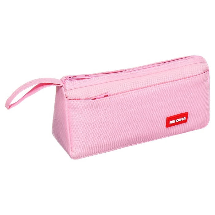 Пенал школьный на молнии Calligrata Пенал школьный на молнии Calligrata "Классика", 2 отделения, розовый