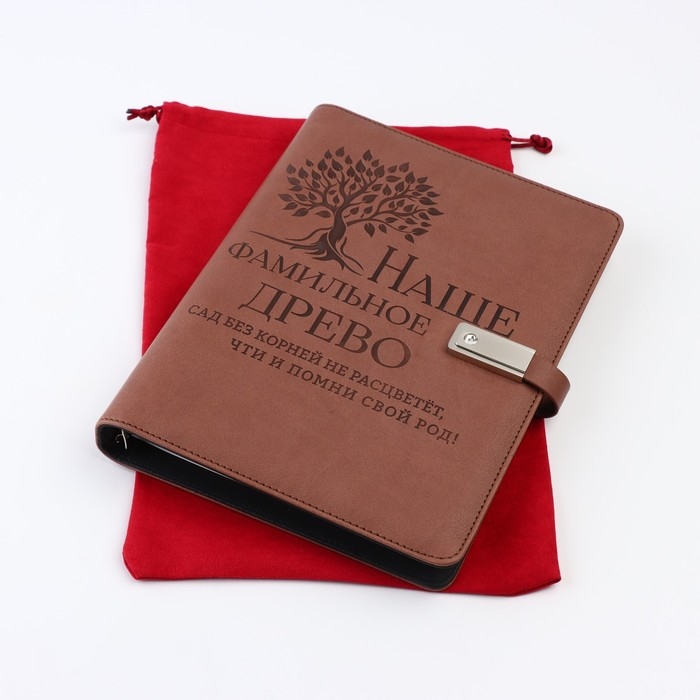 Родословная книга со встроенной флешкой 16 Gb &laquo;Наше фамильное дерево&raquo;, 17,5 х 23 см.