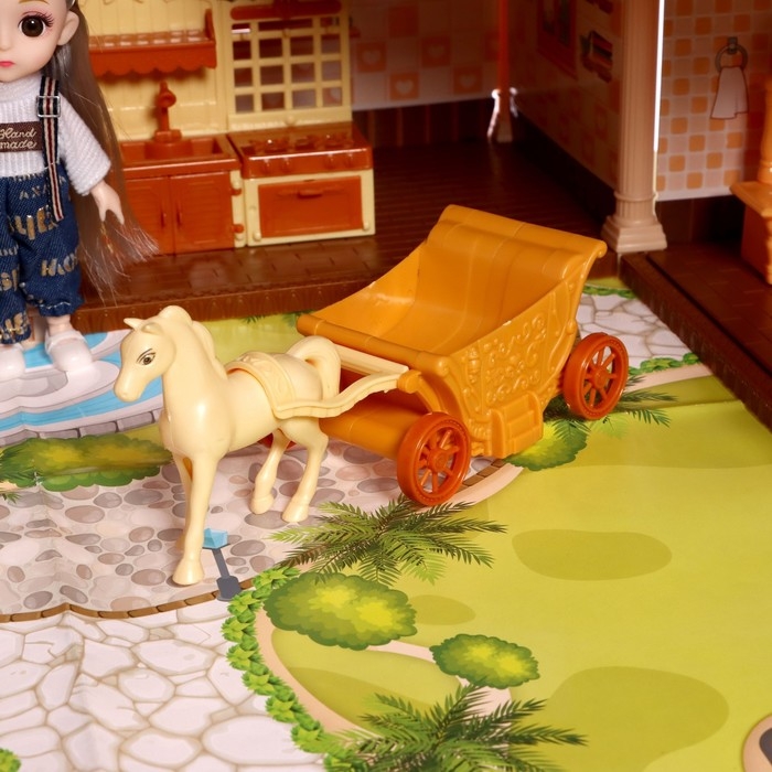 Дом для кукол &laquo;Мой милый дом&raquo;, с куклами 2 шт., 298 деталей, с аксессуарами