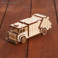 Деревянный конструктор &laquo;Мусоровоз&raquo;, 37 деталей, 15х5,5х6 см