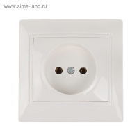 Розетка Smartbuy "Венера", 10 А, одноместная, скрытая, без з/к, керамика, белая Розетка Smartbuy "Венера", 10 А, одноместная, скрытая, без з/к, керамика, белая