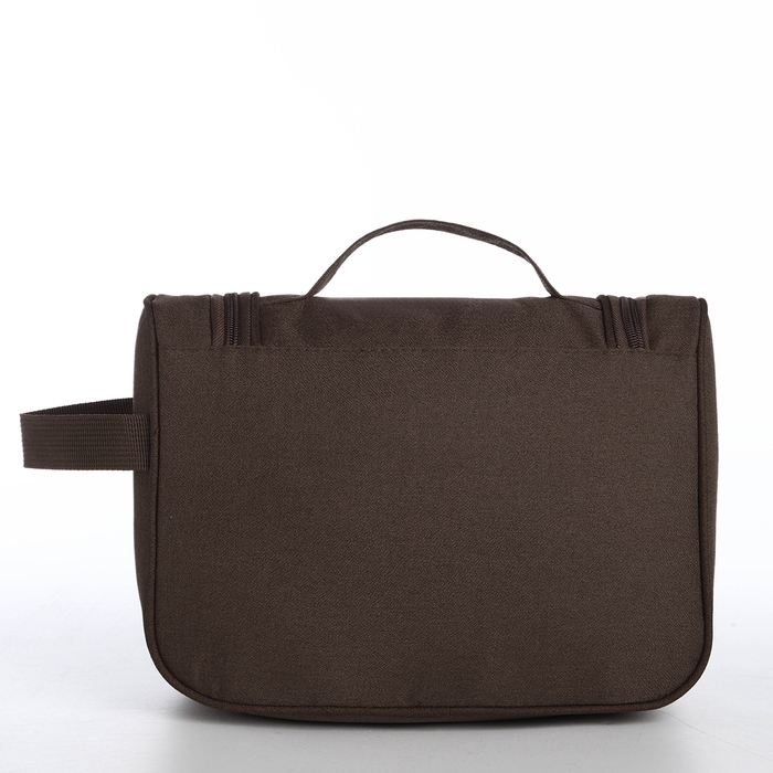 Косметичка на молнии, цвет коричневый