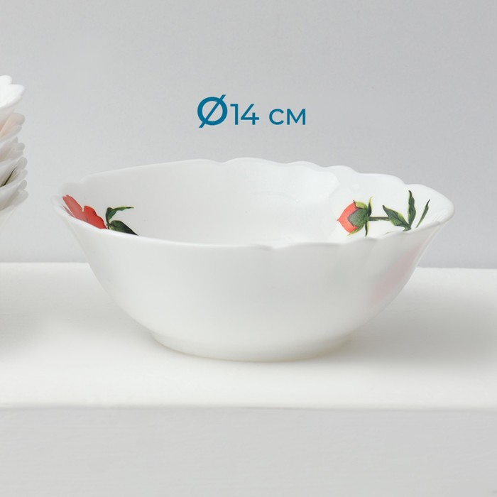 Сервиз столовый &laquo;Бархатная роза&raquo;, 37 предметов, стеклокерамика