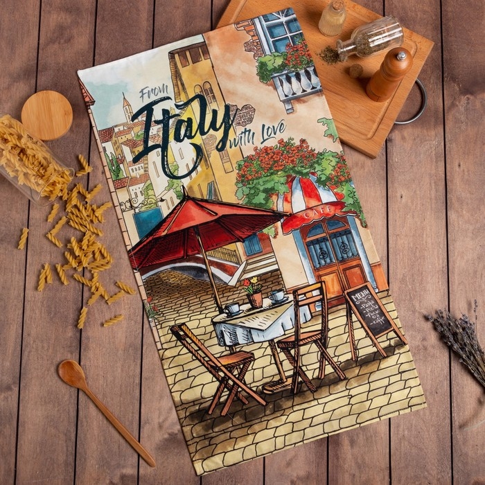 Полотенце &laquo;Этель: Италия&raquo; 40х73 см, 100% хлопок, саржа 190 гр/м&sup2;