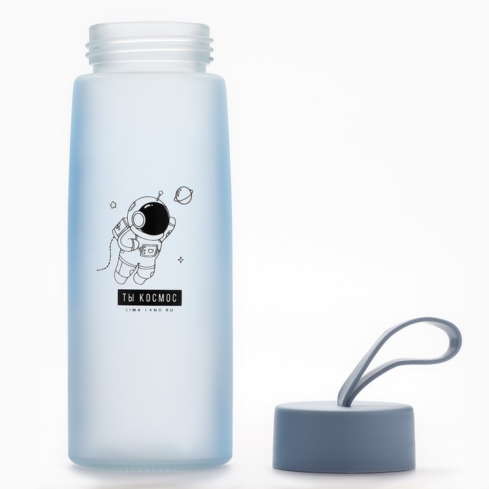 Бутылка стеклянная для воды &laquo;Ты космос&raquo;, 450 мл