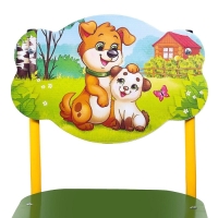 Стул детский &laquo;Мама и малыш&raquo;, регулируемый, цвет зелёный, жёлтый