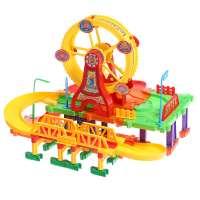 Железная дорога &laquo;Забавное путешествие&raquo;, 2 паровоза, работает от батареек