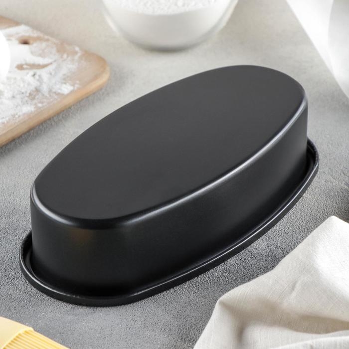 Форма для выпечки «Кекс», 23×12×5,5 см, антипригарное покрытие, цвет чёрный Форма для выпечки «Кекс», 23×12×5,5 см, антипригарное покрытие, цвет чёрный