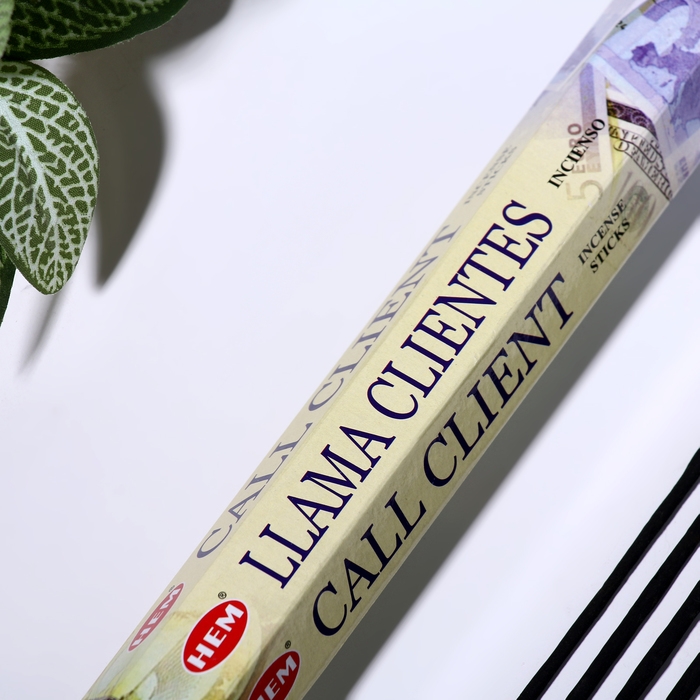 Благовония HEM Благовония HEM "Call Clients . Привлечение Клиентов", 20 палочек в упаковке, шестигранник