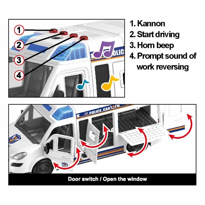 Конструктор винтовой &laquo;Скорая помощь&raquo;, свет, звук, инерция, 50 деталей