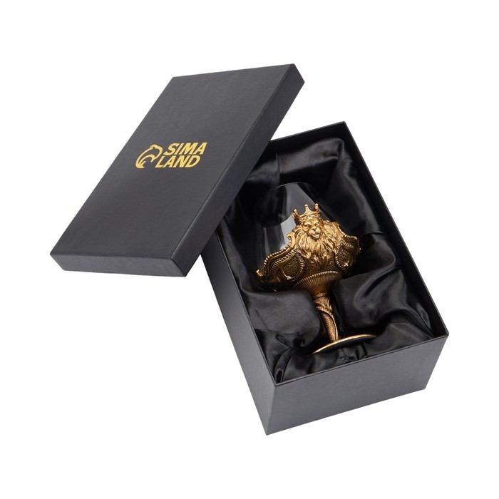 Бокал для коньяка Бокал для коньяка "Лев", 550 мл, золото, подарочная коробка