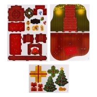 3D Конструктор &laquo;Новогодний камин&raquo;, 29 деталей и гирлянда