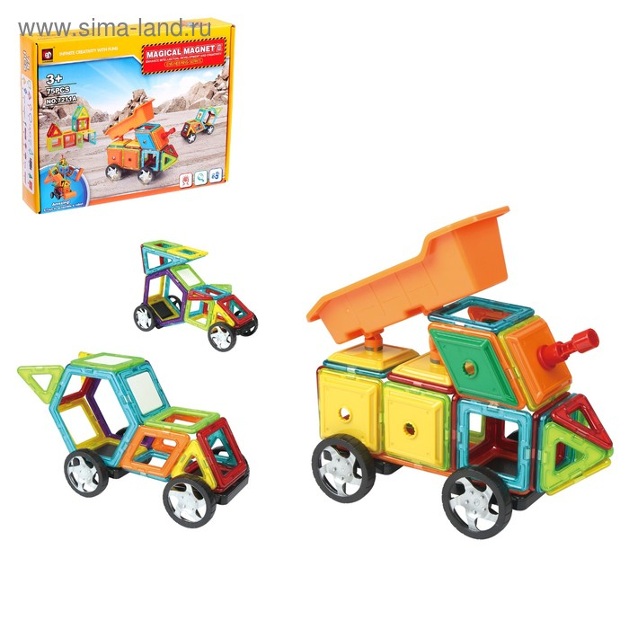 Конструктор магнитный &laquo;Магический магнит&raquo;, 75 деталей