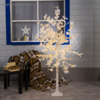 Светодиодное дерево &laquo;Клён белый&raquo; 1.6 м, 160 LED, постоянное свечение, 220 В, свечение тёплое белое