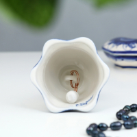 Колокольчик &laquo;Бантик&raquo;, H=10,5 см, гжель