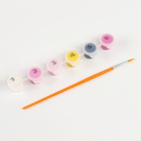 Картина по номерам на холсте с подрамником для детей &laquo;Кошечка с бантиком&raquo;, 17 х 17 см