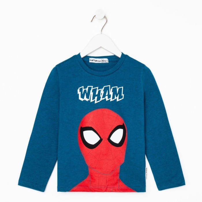 Футболка с длинным рукавом Футболка с длинным рукавом "Человек-паук", Marvel, рост 122-128, синий