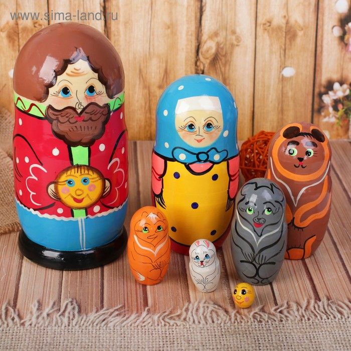 Матрёшка «Колобок» 7 в 1, МИКС Матрёшка «Колобок» 7 в 1, МИКС