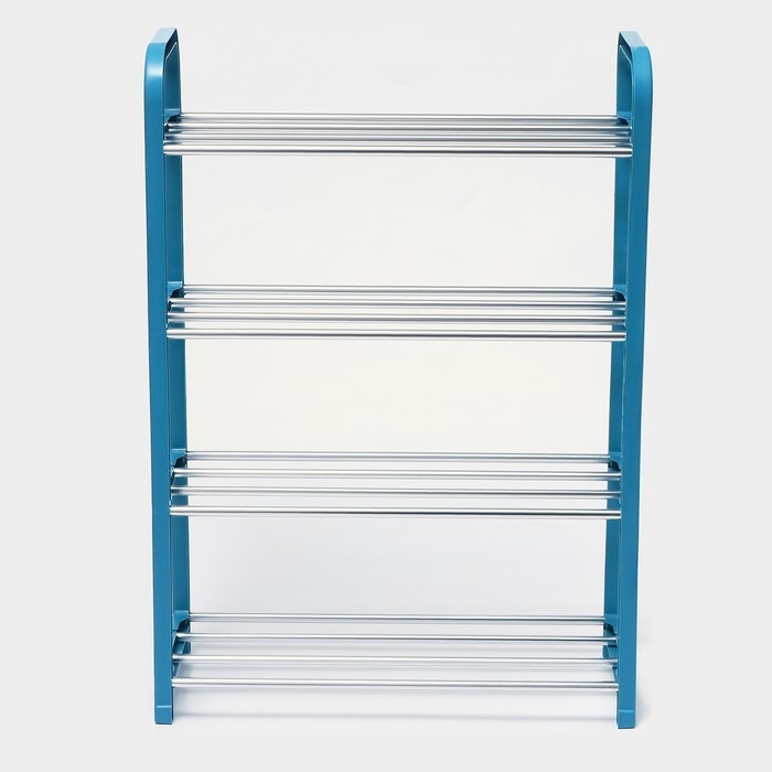 Обувница Доляна, 4 яруса, 42&times;19&times;59 см, цвет синий