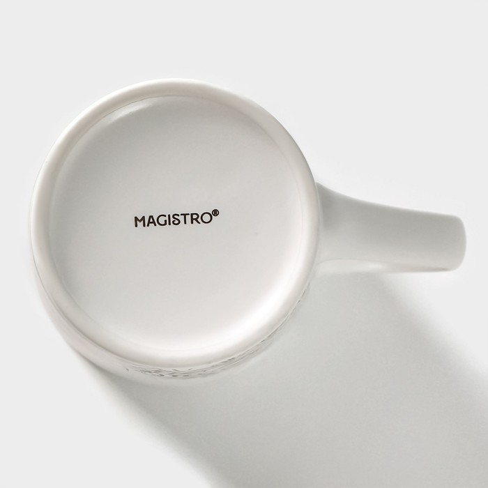 Кружка фарфоровая Magistro «Мандала», 380 мл, бежевый узор Кружка фарфоровая Magistro «Мандала», 380 мл, бежевый узор