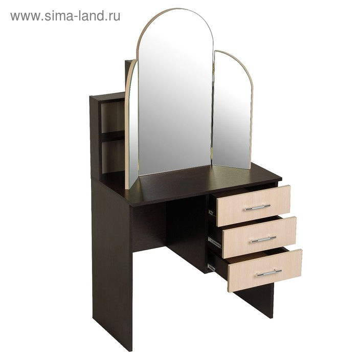 Стол косметический Бася, 1550х850х470, Венге/Дуб молочный Стол косметический Бася, 1550х850х470, Венге/Дуб молочный