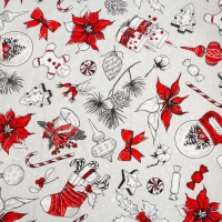 Скатерть "Доляна" Новогоднее настроение 145х149+/- 3см, 100% хлопок, 164 г/м2