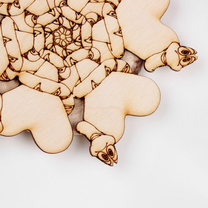 Новый год. Подставка с символом года под горячее &laquo;С любовью&raquo;, D=11 см, можжевельник