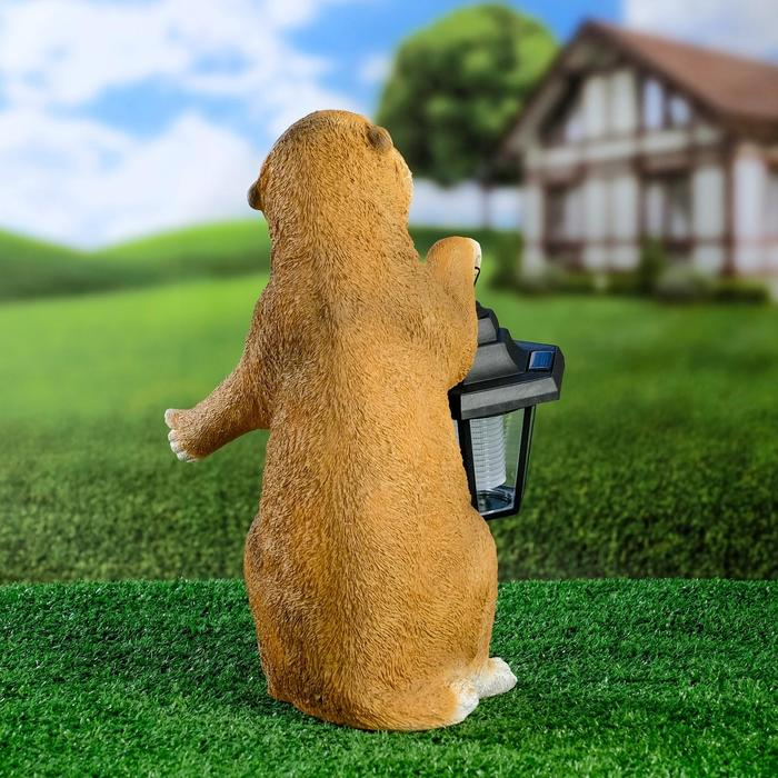 Садовый фонарь Садовый фонарь "Суслик с фонариком" 15х15х36см