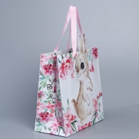 Пакет подарочный, упаковка, &laquo;Кролик&raquo;, 22 х 22 х 10 см